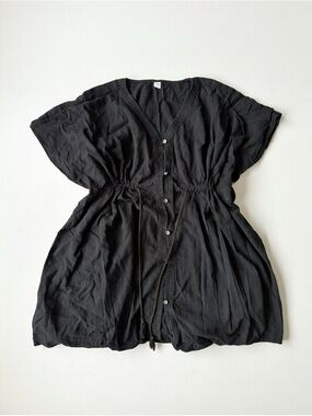 GAP Black Button-Front Swim Coverup